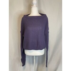 Free People Purple‎ Crew Neck Sweater